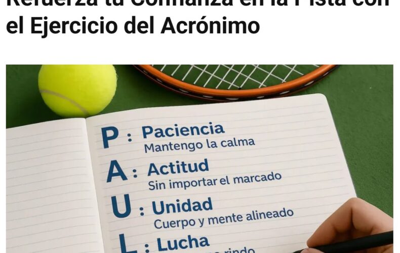 Lawebdeltenis | Refuerza tu Confianza en Pista con el Acrónimo