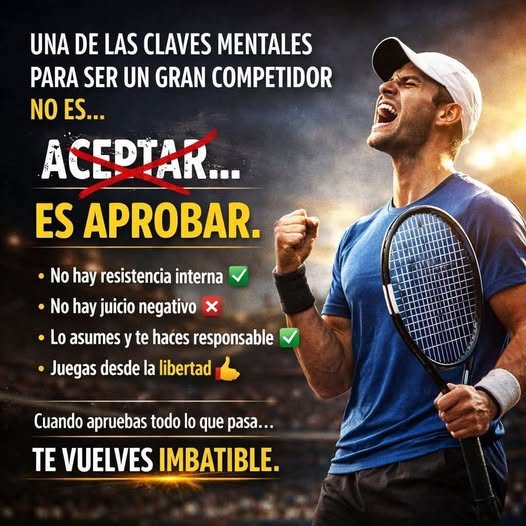 Una de las claves mentales para ser un gran competidor no es aceptar… es aprobar